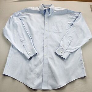 Brooks Brothers Shirt Men 16.5 36 Blue Traditional Fit Button Down Supima Cotton